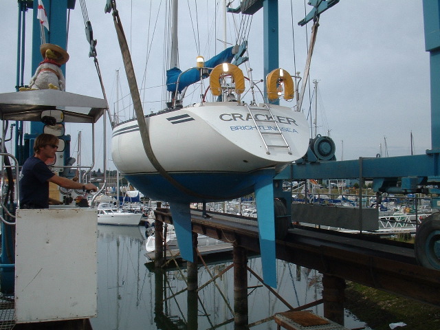 Cracker being lowered