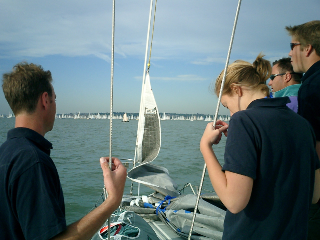 the team contemplate the start.. as the engine is fixed (it died on the way out..Doh!)