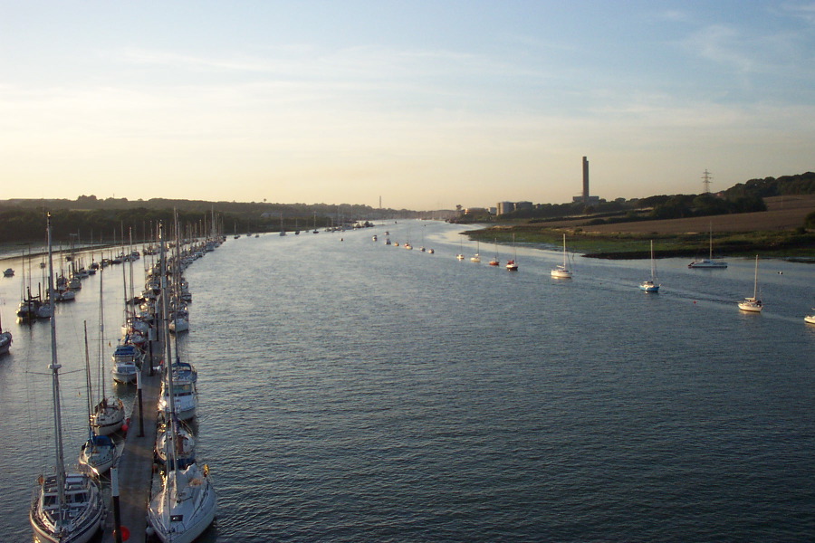 looking back up the Medina from the Folly pontoons