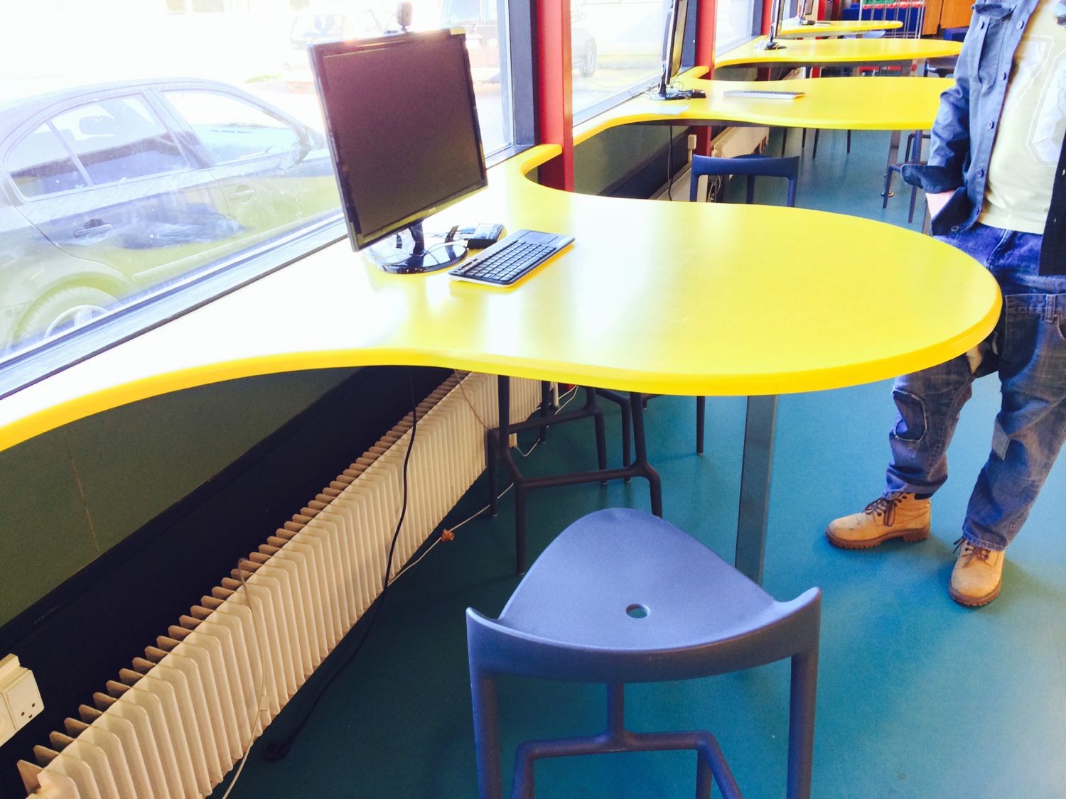 Skype Bar has cool stools too