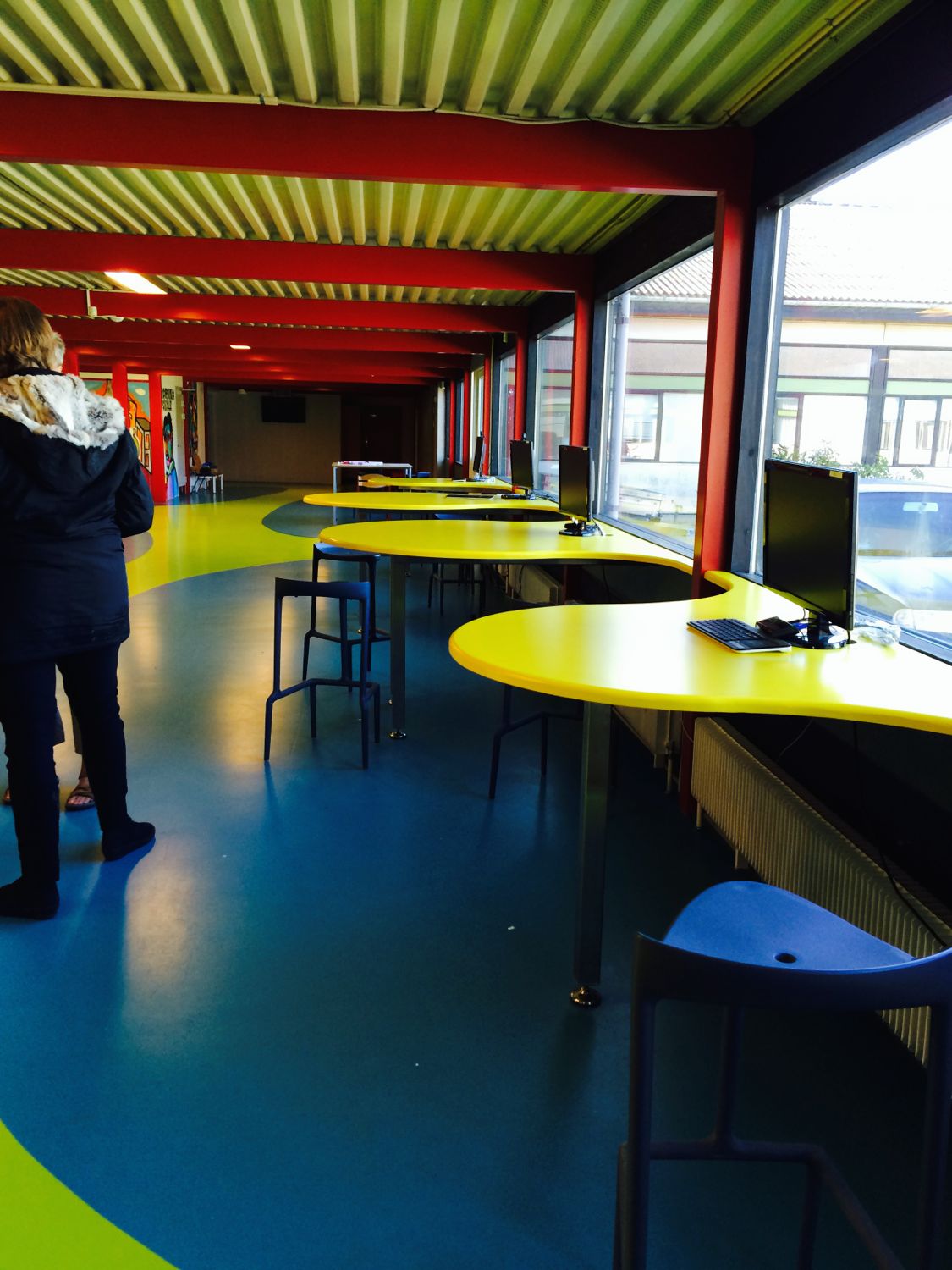 and of course, a Skype Bar - interschool links helped make this space